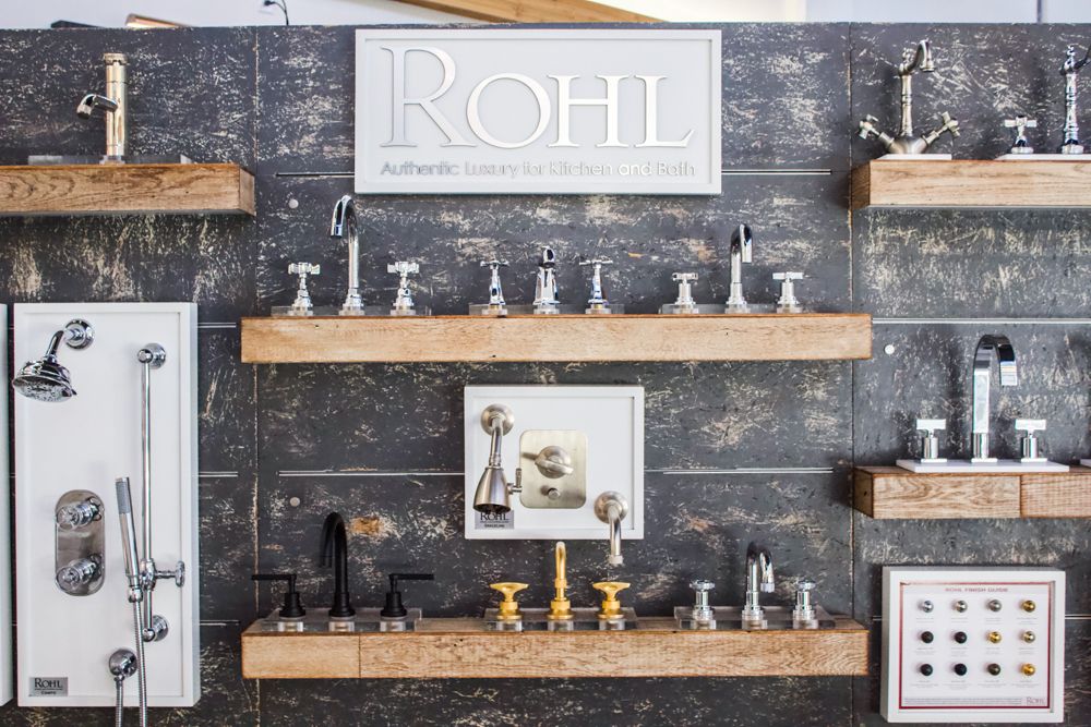 Rohl fixtures at Heritage Kitchen + Bath.