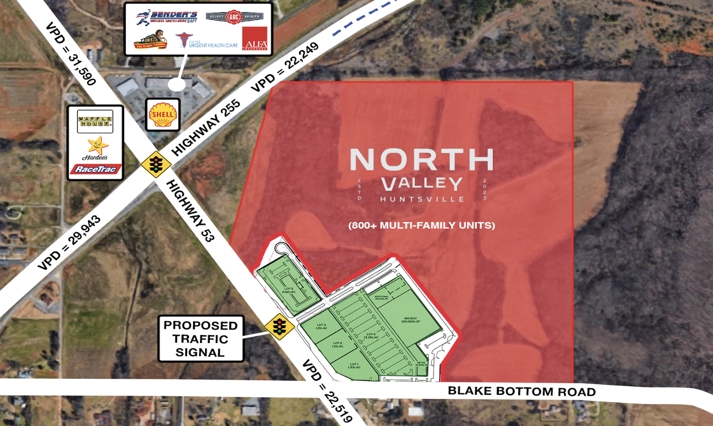 North Valley Development with Outparcels available for Lease